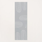 ボホグレーミッドセンチュリーシックモノグラムのレインボー ヨガマット (正面)