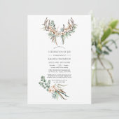 ボホコットン&ユーカリプトゥスボホお祝いオブライフ 招待状 (スタンド正面)