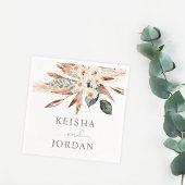 ボホコッパーパスグラスフローラ – ホワイト2ナプキン スタンダードカクテルナプキン