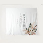 ボホコッパーパス&フローラブライダルシャワーまたはパーティー タペストリー (正面(横))