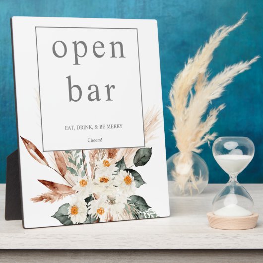 ボホコッパーパス&ベージュフローラオープンバーサイン1 フォトプラーク (側面)