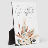 ボホコッパーパス&ベージュフローラゲストブックプラーク フォトプラーク (側面)