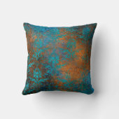 ボホコッパーブルーフローラダマスグランジク クッション (裏面)