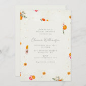 ボホコテお洒落タジェーコアフローラブライダルシャワー 招待状 (正面/裏面)