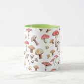 ボホコテージコアマッシュルームハンドドローパーソナライズされたド マグカップ (中央)