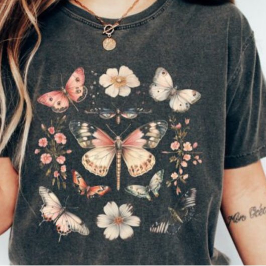 ボホコテージコア（昆虫）オオカバマダラ、モナークバタフライ Tシャツ