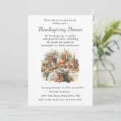 ボホコテージファミリーフレンズサンクスギビングディナー 招待状 (スタンド正面)