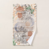 ボホコンテンポラリーアーストーン植物生命タオル バスタオルセット (ハンドタオル)