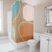 ボホコンテンポラリーモダン抽象芸術領域 シャワーカーテン (インサイチュ)