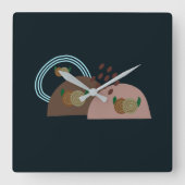 ボホコンテンポラリーー素朴 スクエア壁時計 (正面)