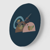 ボホコンテンポラリーー素朴 ラージ壁時計 (傾斜)