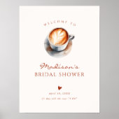 ボホコーヒーブライダルシャワーハート歓迎 ポスター (正面)