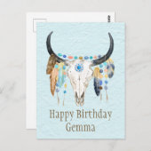 ボホコ飾ウコスカル誕生日 ポストカード (正面/裏面)