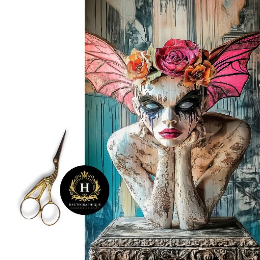 ボホゴシックガーゴイルフローラクラウンバタフライ 薄葉紙