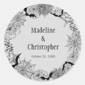 ボホゴシックフローラグレイ結婚ズ ラウンドシール (正面)