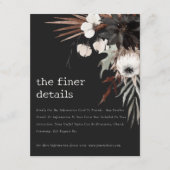 ボホゴシックラストブラックボタニカル結婚ズ詳細 エンクロージャーカード (正面)