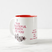 ボホゴスロウモダンス未感謝の子ども母の日 ツートーンマグカップ (正面左)