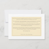 ボホゴールデンイエローメドウフラワーイエロー結婚ズ サンキューカード (裏面)