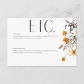 ボホゴールデンイエローメドウフラワーズ金ゴールド詳細 エンクロージャーカード (正面)