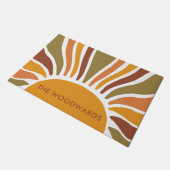 ボホゴールデンパーソナライズされたサンライズ ドアマット (アングル)