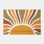 ボホゴールデンパーソナライズされたサンライズ ドアマット (正面)