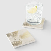 ボホゴールデンフェザー ストーンコースター (横)