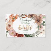 ボホゴールデンユーカリ赤ちゃん感謝していシャワーあなた 名刺 (正面)