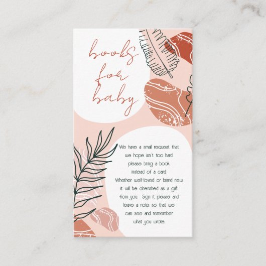 ボホサウスウェスト砂漠の赤ちゃんシャワーブックベビー エンクロージャーカード (正面)