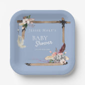 ボホサウスウエストシャンブレベイビーシャワー ペーパープレート (正面)