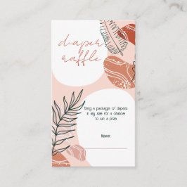 ボホサウスウエストデザートベビーシャワーオムツラッフル エンクロージャーカード
