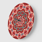 ボホサウスウエストマンダラ ラージ壁時計 (傾斜)