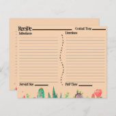 ボホサウ素朴ミストキャタスレシピカード (正面/裏面)