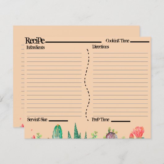 ボホサウ素朴ミストキャタスレシピカード (正面/裏面)