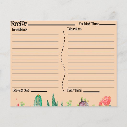 ボホサウ素朴ミストキャタスレシピカード (正面)