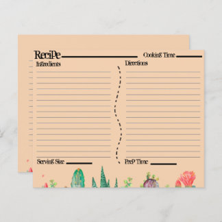 ボホサウ素朴ミストキャタスレシピカード