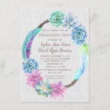 ボホサキュルトサボテンリース婚約パーティ