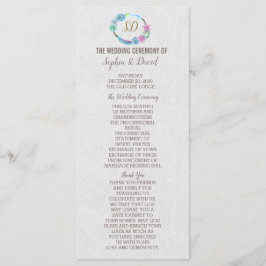 ボホサキュルトサボテンリース結婚式 プログラム