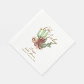 ボホサクモダンスカウボーイシューズ赤ちゃんシャワー スタンダードランチョンナプキン (角)