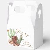 ボホサクモダンスカウボーイシューズ赤ちゃんシャワー フェイバーボックス (見開き)