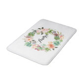 ボホサクランスフローラパーソナライズされたリース バスマット (アングル)