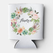 ボホサクランスフローラパーソナライズされたリース 缶クーラー (正面)