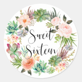 ボホサクランスフローラリースSweet sixteen ラウンドシール