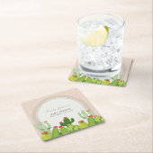 ボホサク男女兼用ツアーチベイビーシャワー スクエアペーパーコースター (インサイチュ)