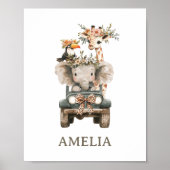 ボホサファリアニマルズ新生児ルームウォール ポスター (正面)