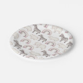 ボホサファリアニマルトアーチパステルベビーシャワー紙 ペーパープレート (アングル)