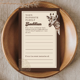 ボホサファリキレーフファミリートラディションアドバイスカード