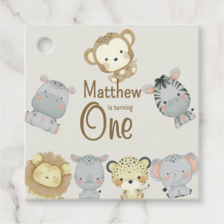 ボホサファリスクエアメッセージカード フェイバータグ