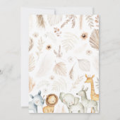 ボホサファリハローベビーベビーシャワー 招待状 (裏面)