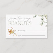 ボホサファリベイビーシャワーピーナッツ推測ゲームカード エンクロージャーカード (正面)