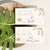 ボホサファリベイビーシャワーピーナッツ推測ゲームカード エンクロージャーカード